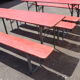 Set de 2 ensembles de tables de brasserie/bancs