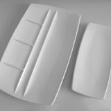 2 plats présentation faïence blanche design scandinave