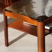Vintage rectangular coffee table – Solid teak – Myer