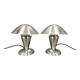 Paire de lampes de table réglables en chrome Bauhaus, années 1930 Tchécoslovaquie