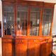 Glass-fronted mahogany bookcase – 1950s – 215 cm