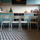 Suite 4 chaises terrasse vintage