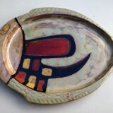 Set of 6 Vallauris flat plates in glazed ceramic