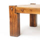 Table basse brutale vintage du milieu du siècle en chêne