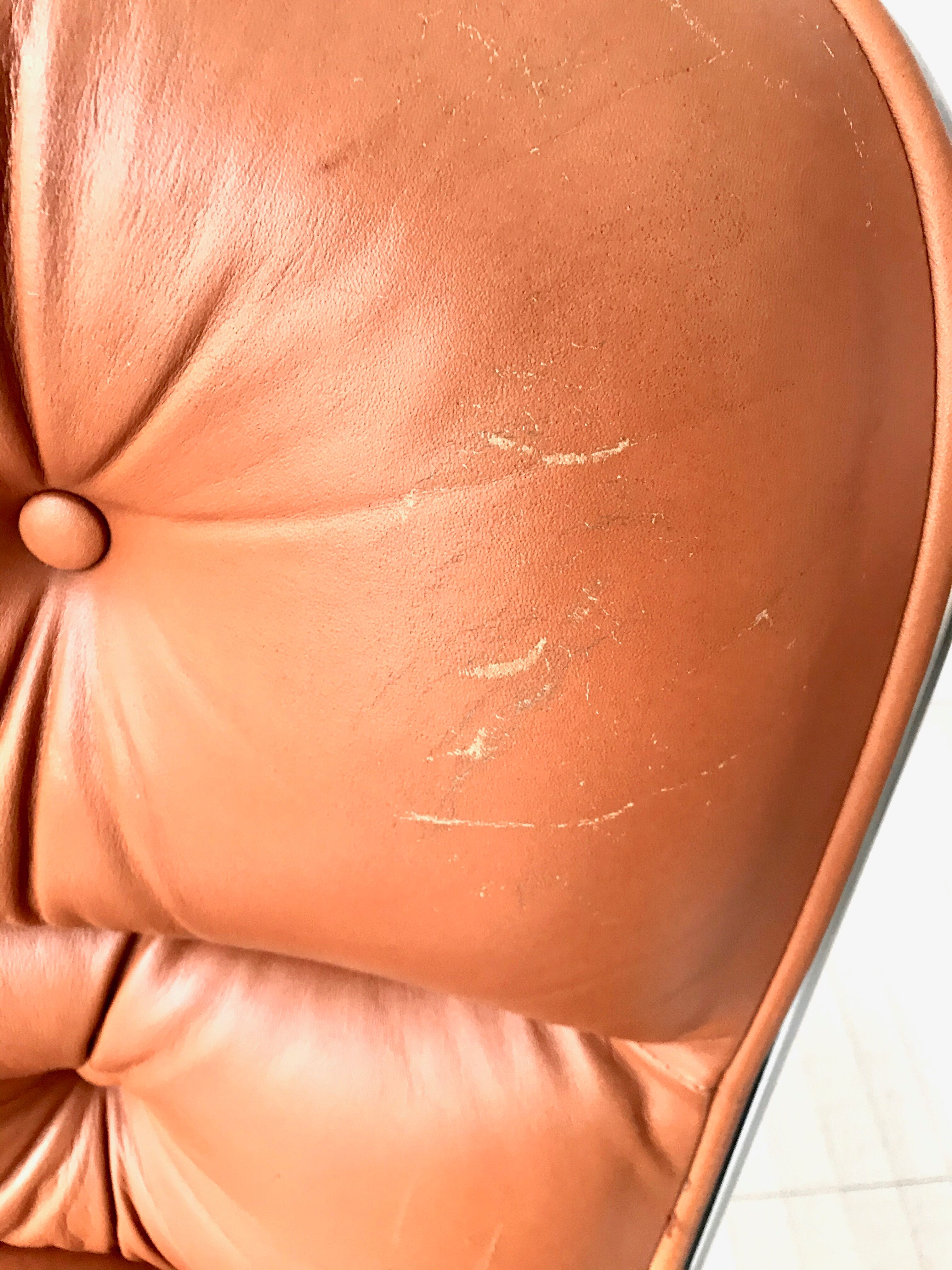 Charles Pollock camel leather chair