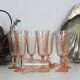 Set de 8 flutes a champagne rose