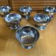Set of 6 Ice Cream Bowls Style Rémy LETANG Vintage Stainless Steel #E084