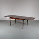 Extensive dining table in rosewood, manufactured in denmark, 1950s
