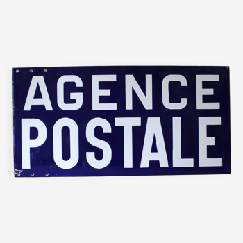 Plaque émaillé double face Agence Postale