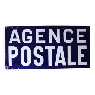 Double-sided enameled sign Postal Agency