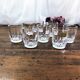 Set of 8 cut glass shot glasses France Arcoroc