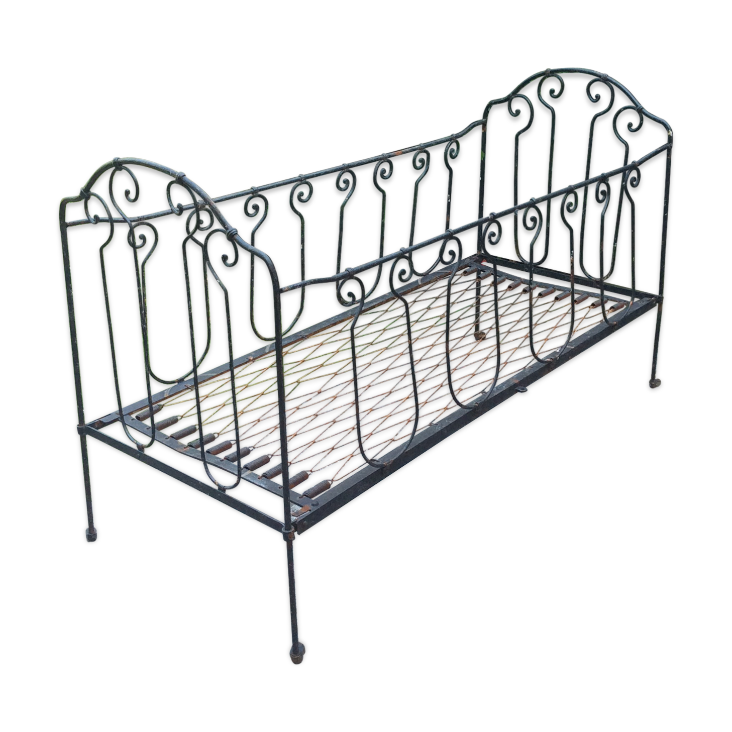 Ancien Lit De Bebe En Fer Forge Du Xixeme Siecle Selency