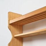 Pine wall-mounted sideboard, Les Arcs 1800, circa 1970