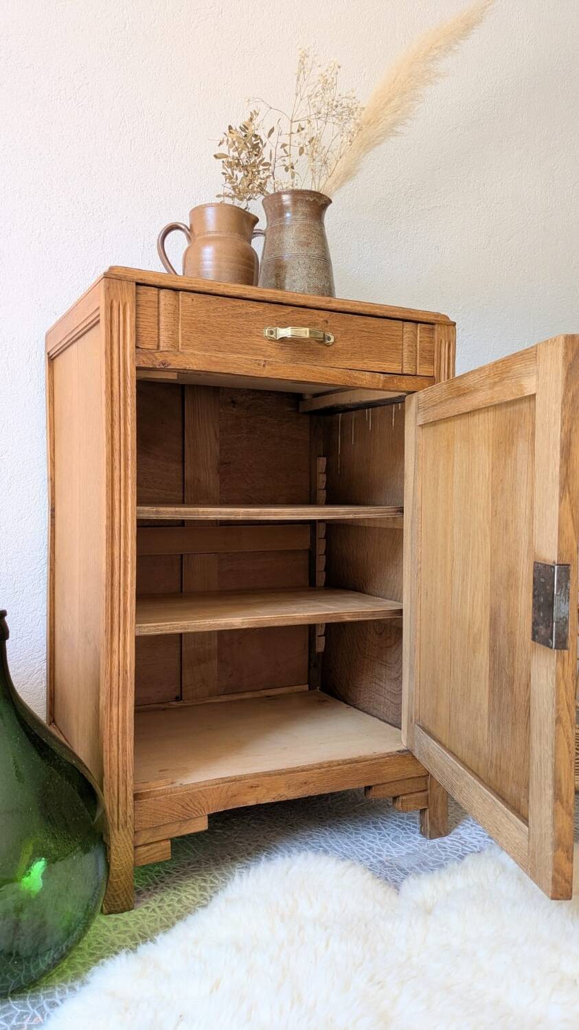 Buffet / confiturier ancien art-déco en chêne