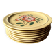 9 assiettes plates en céramique française k&g luneville, ø 24,8 cm