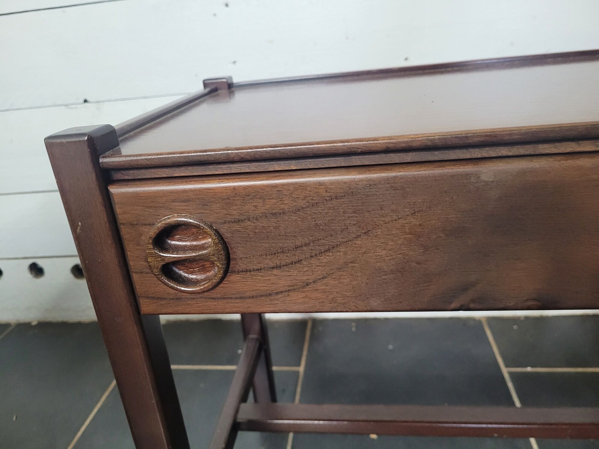 Pair of Scandinavian mahogany bedside tables from the 60s