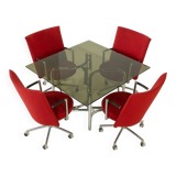 Erik Jørgensen “Partner” chairs by J. Foersom & P. Hiort-Lorenzen, set of 4, Denmark, 1970s