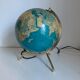 Globe  vintage 1977 terrestre verre tripode doré Taride - 28 cm