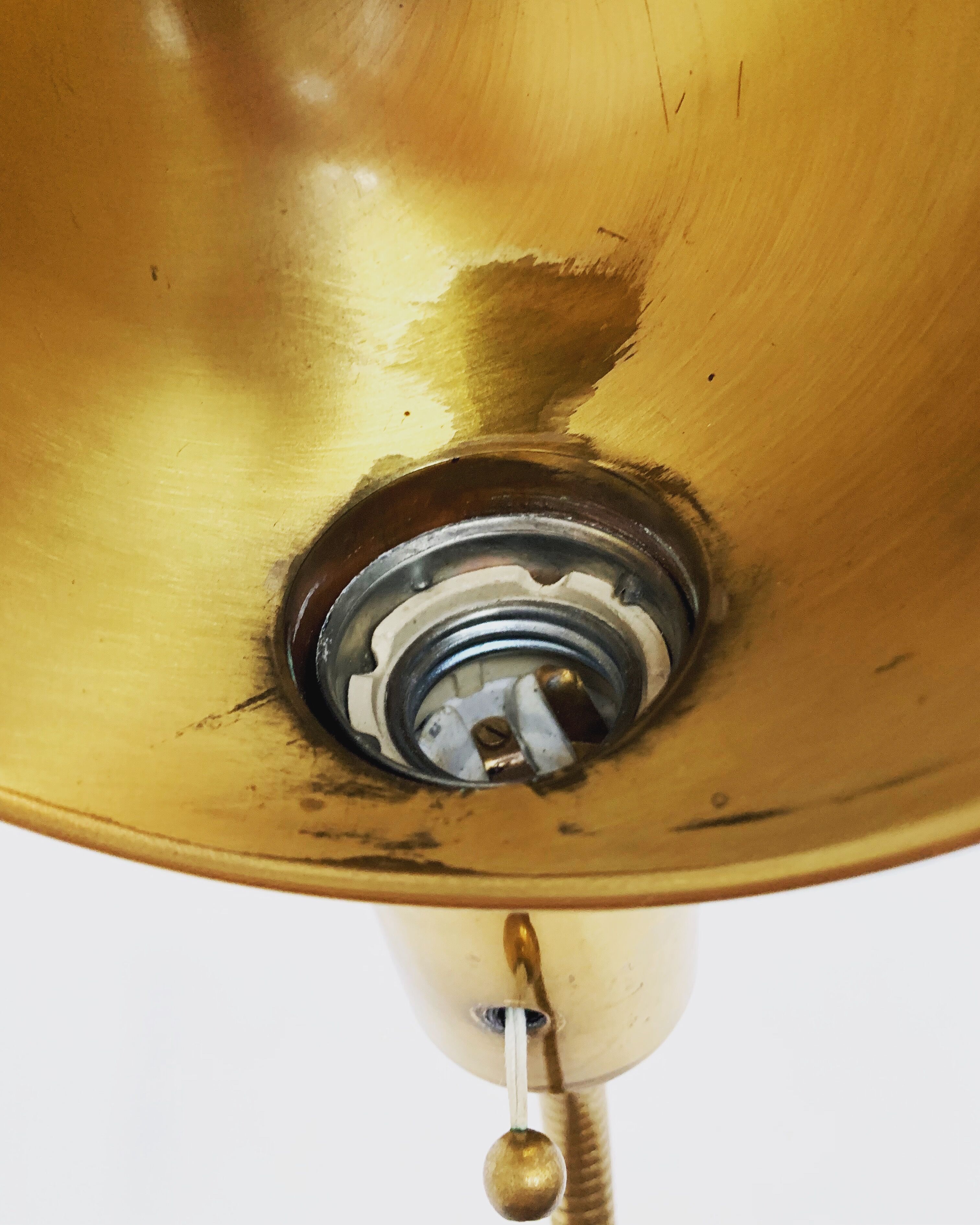 1970s adjustable BOLA brass floor or table lamp by Florian Schulz