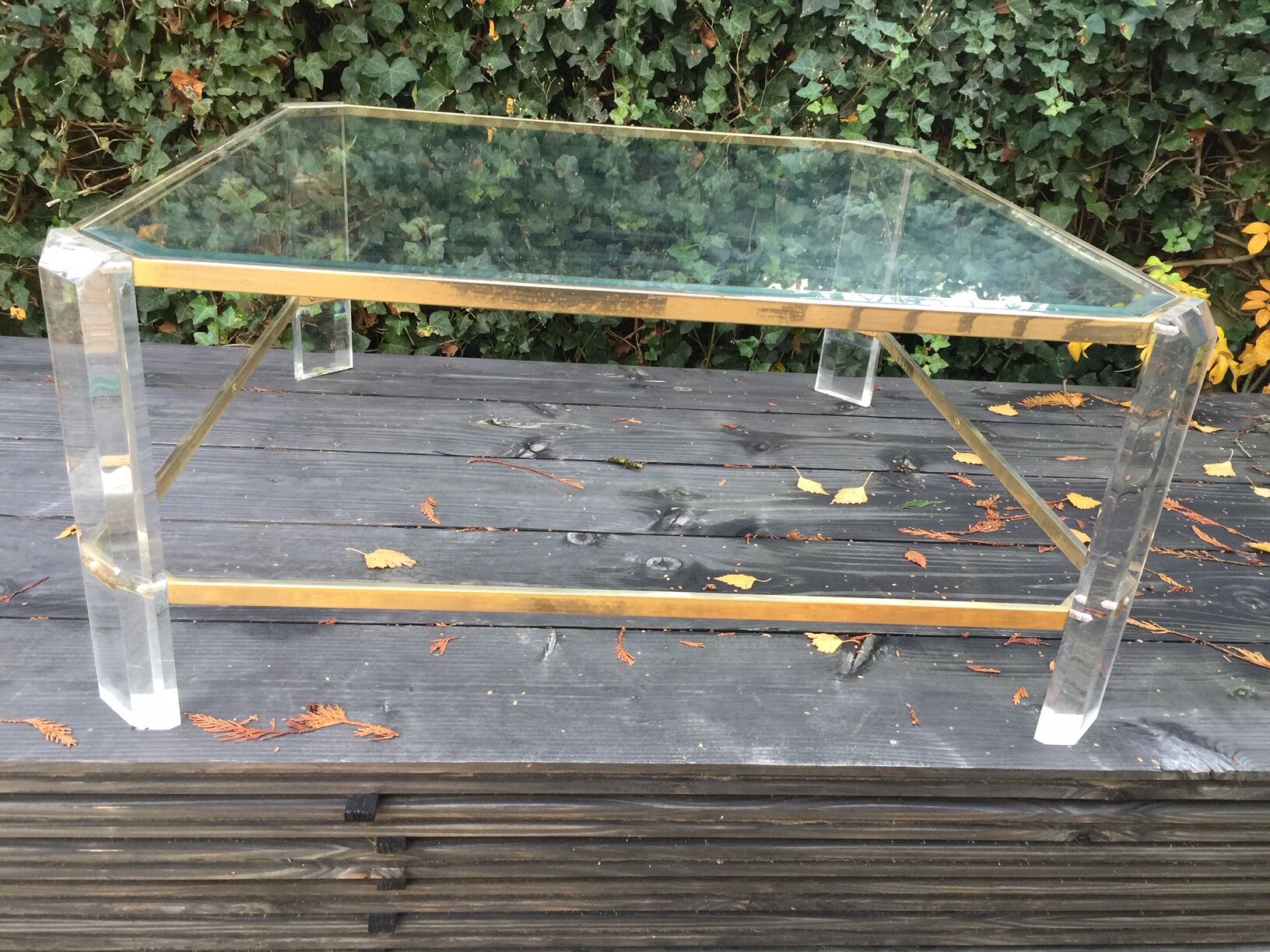 1970 lucite coffee table