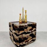 Vintage camouflage box cabinet table nightstand