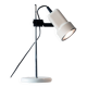 Desk lamp from the 70s and 80s, chrome and white lacquered metal