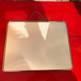 Barber mirror 30 x 24 chrome with vintage chain 1960 60