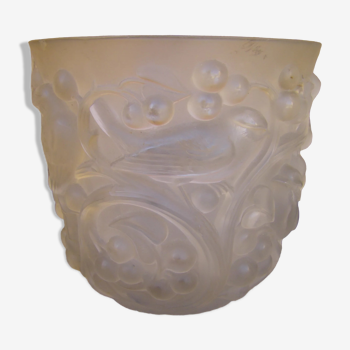 Vase aux moineaux par Lalique France