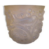 Vase with sparrows by Lalique France