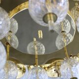 1970s Large Chandelier in Brass Finish by Kamenicky Senov ,up to 10 items