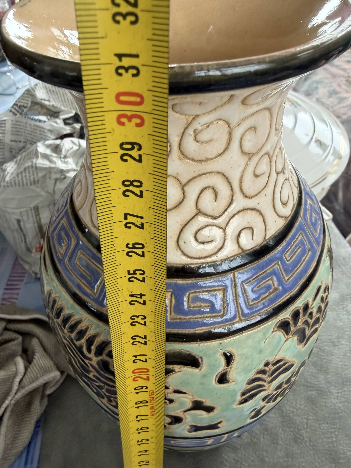 Antique vase 1920 ceramic Keramis art deco