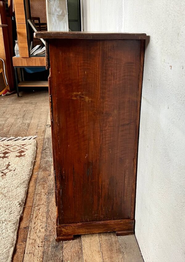 Buffet parisien vintage en bois massif