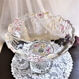 Pedestal fruit cup in blown glass