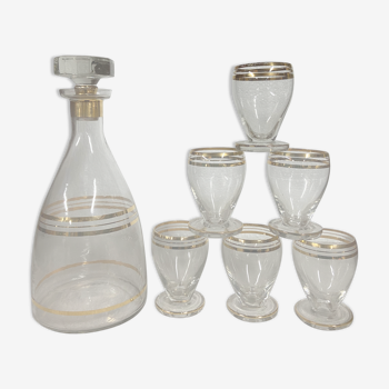 Carafe et verres à digestif