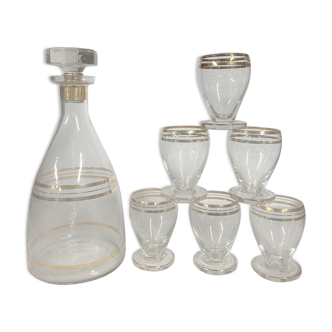 Carafe et verres à digestif