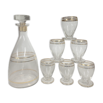 Carafe et verres à digestif