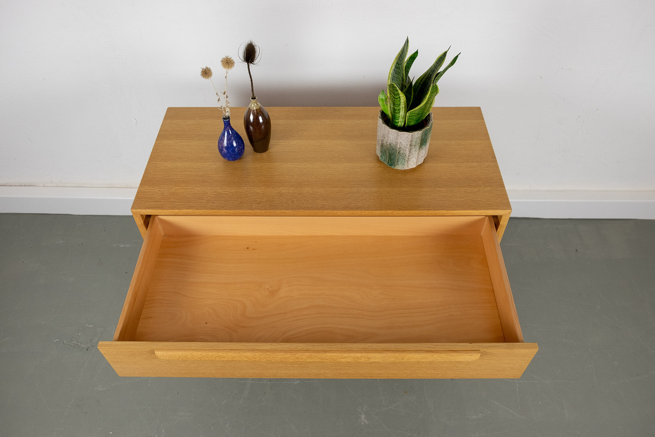 Chest of drawers in light oak by WK Möbel, 1970s