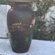 Ceramic vase bouquet of flowers painted and signed by Escoffier