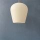 Small opaline glass pendant light, inverted tulip, Mid-Century.