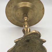 Vintage solid brass ashtray with zodiac sign decor