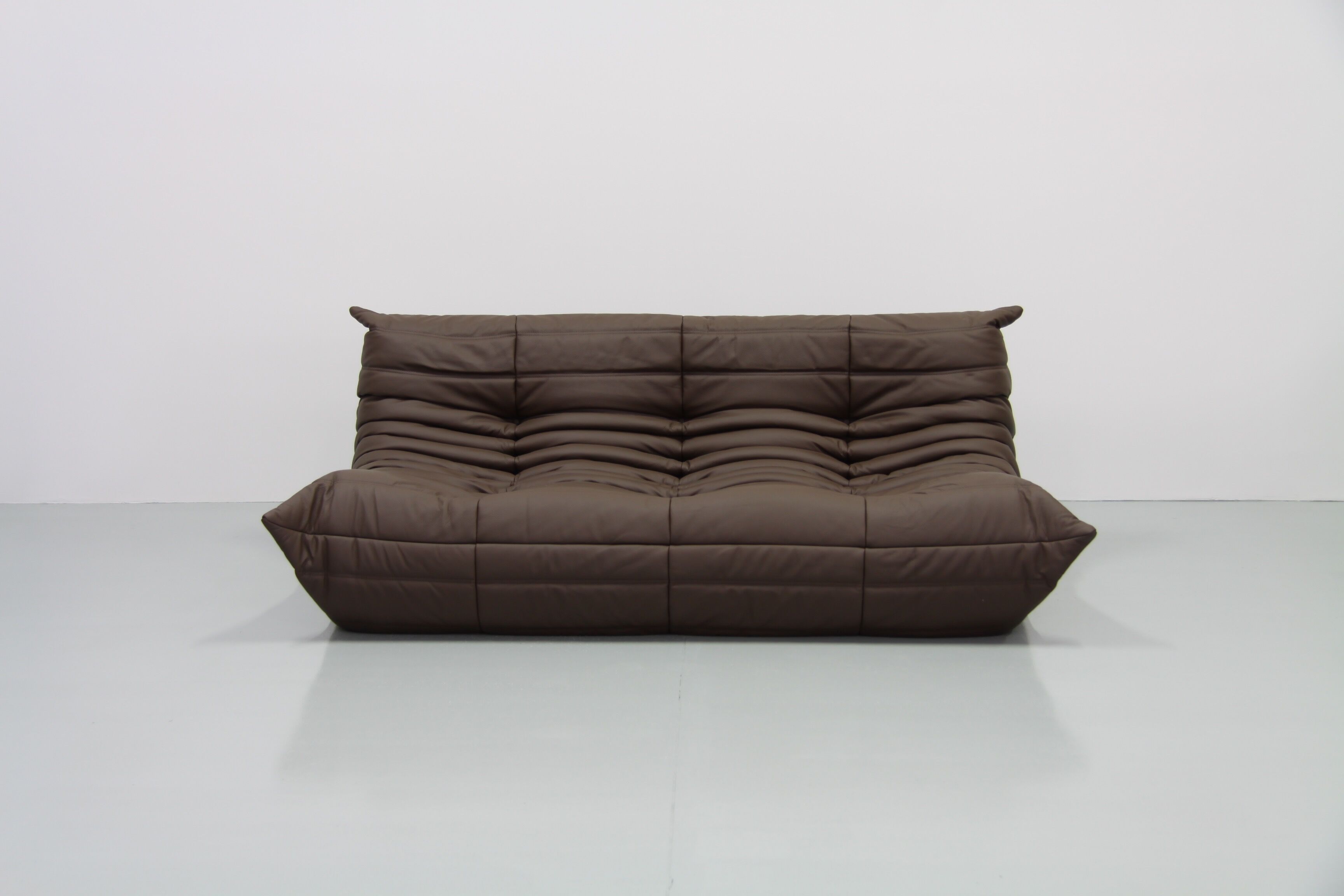 Sofa 3 places leather designed by Michel Ducaroy 1973