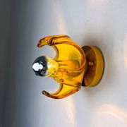 Carlo Nason sconce for Mazzega Murano, orange Murano blown glass Italy, 1970s