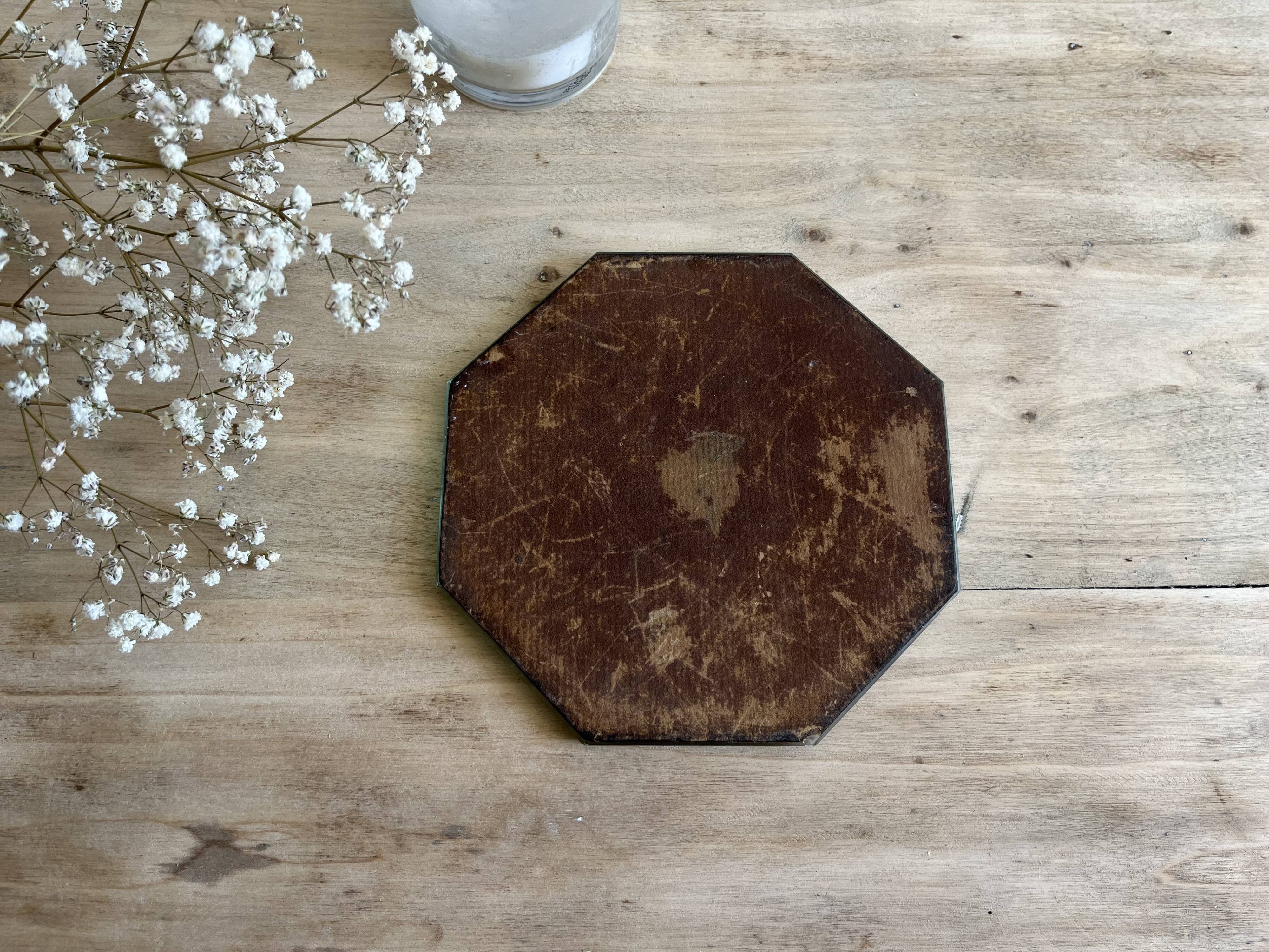 Miroir biseauté octogonal 15 x 15 cm