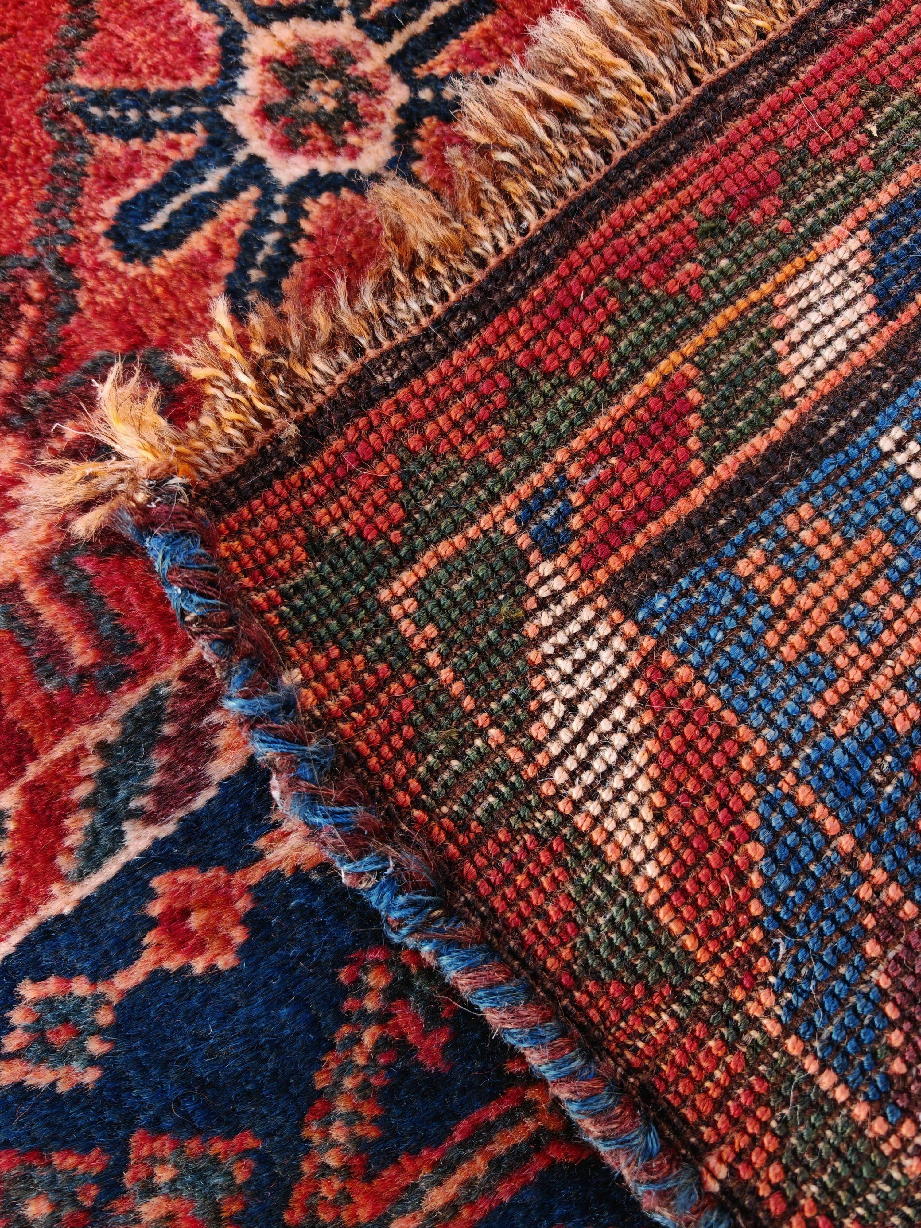 Vintage Persian Luri rug wool from the 1950s