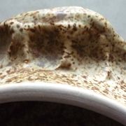 Vegetable dish, covered pot, glazed ceramic art, 1970s, signature to be identified