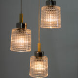 Mid century adjustable glass suspension by Pokrok Zilina, 1970s