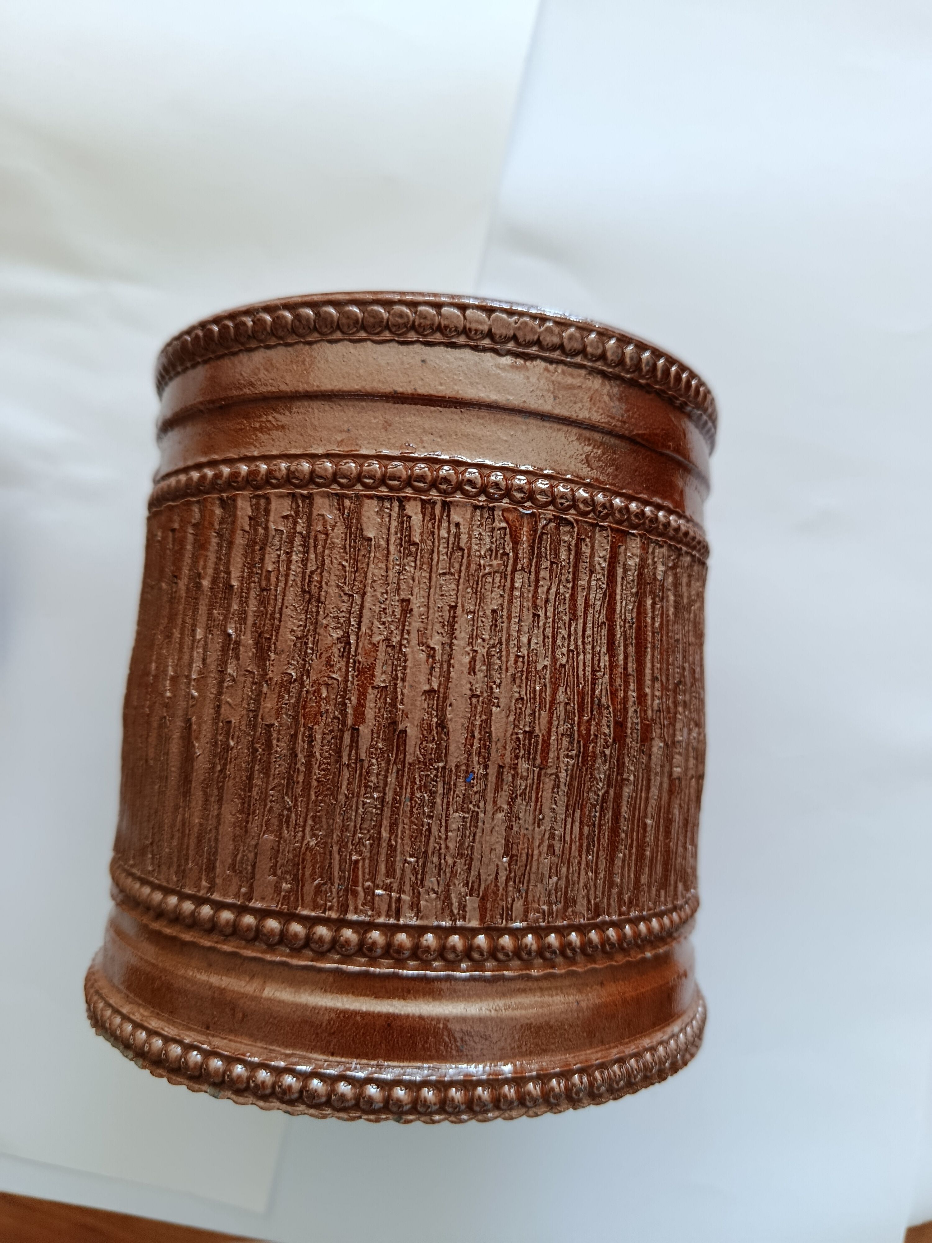 Pot à tabac en grès vernissé