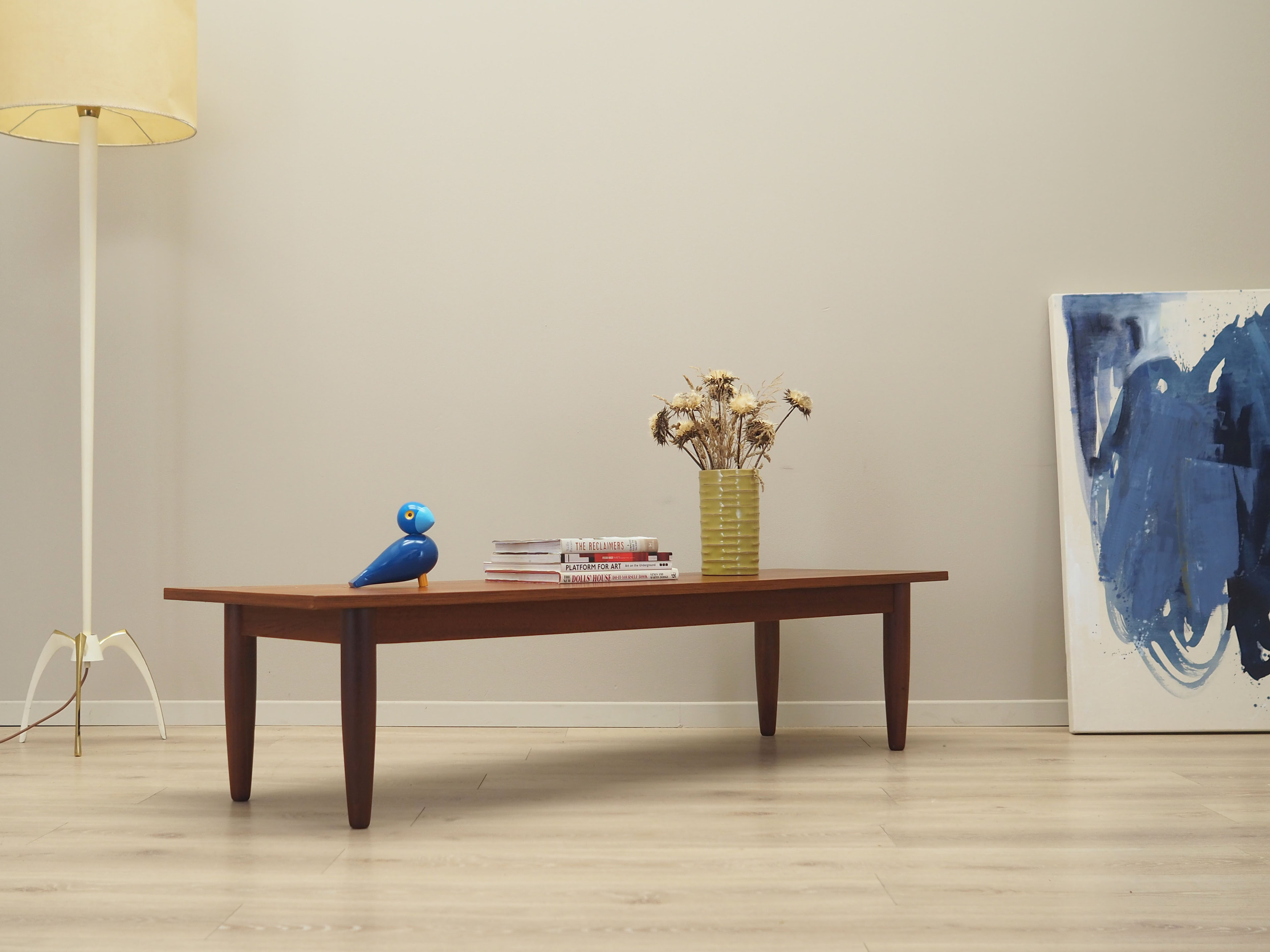 Panneau bas en teck, design danois, années 1970, production: Danemark