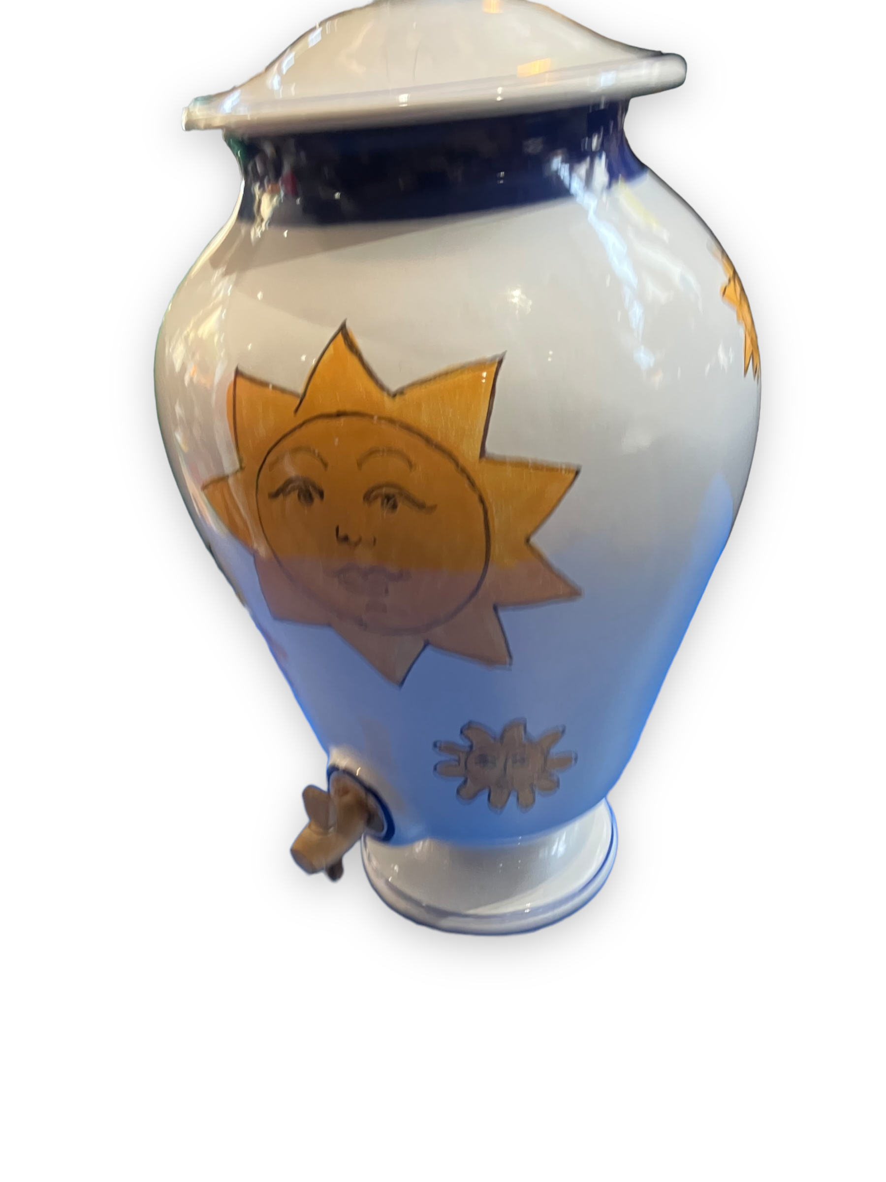 Water fountain in earthenware pattern sun christian dior