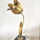 Tulip flower lamp in brass design 60s - 70s